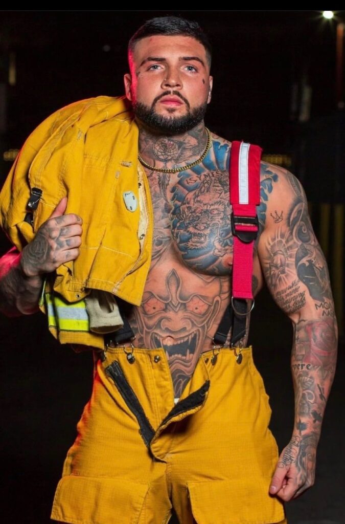 Male entertainer fireman